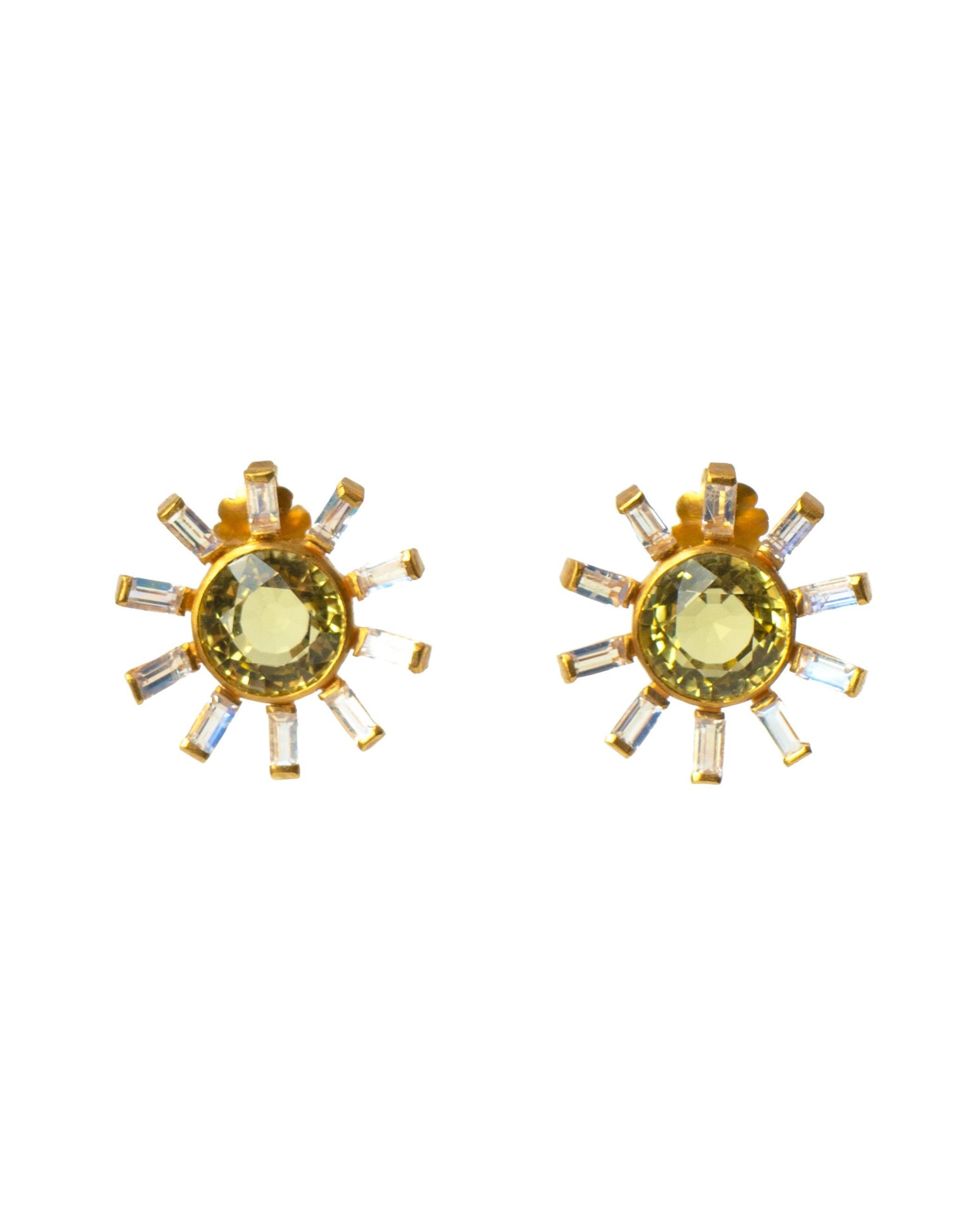 Lemon Quartz and Moonstone Lana T. Earrings