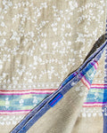 Ivory Lt. Blue Mini Flower Shawl